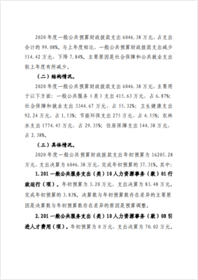 滑县人力资源和社会保障局2020年度部门决算公开说明
